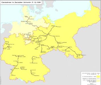 Eisenbahnen im Deutschen Zollverein 31.12.1846