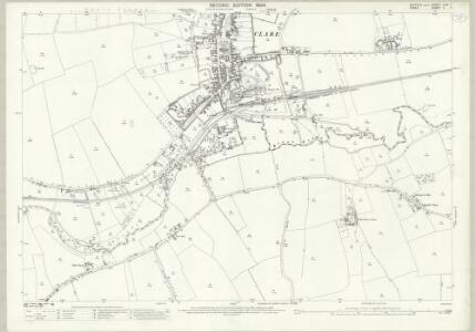Suffolk LXXI.7 (includes: Ashen; Belchamp St Paul; Clare) - 25 Inch Map