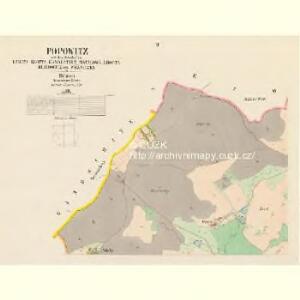 Popowitz - c6016-1-002 - Kaiserpflichtexemplar der Landkarten des stabilen Katasters