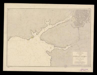 Plano del puerto de Ciudadela. Levantado en 1895 por la Comisión Hidrográfica