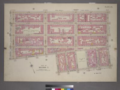 Plate 24, Part of Section 2: [Bounded by E. 4th Street, Clinton Avenue, Stanton Street, Orchard Street, E. Houston Street and Second Avenue.]