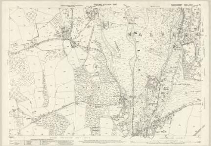 Worcestershire XXXIX.16 (includes: Colwall; Great Malvern; Malvern Wells; Mathon; West Malvern) - 25 Inch Map