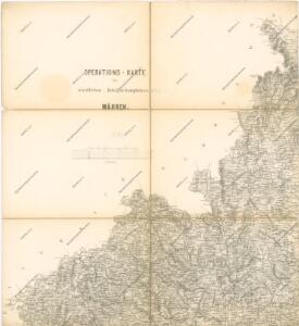Operations-Karte des nördlichen-Kriegsschauplatern Mähren