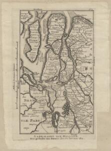 Land-kaart van Holland, een gedeelte van Batavie soo als het was 1612.