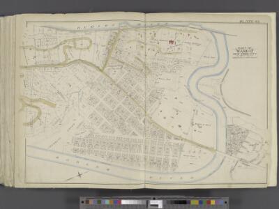 Manhattan, Double Page Plate No. 45 [Map bounded by Hudson River, Harlem River]