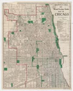 Rand McNally & Co.'s new street number guide map of Chicago : Northern sheet