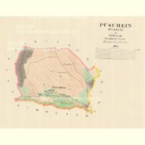 Puschein (Pussin) - m0302-1-001 - Kaiserpflichtexemplar der Landkarten des stabilen Katasters