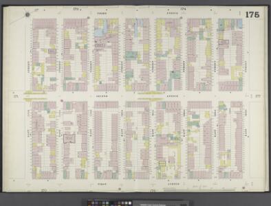 Manhattan, V. 8, Double Page Plate No. 175 [Map bounded by 3rd Ave., E. 124th St., 1st Ave., E. 117th St.]