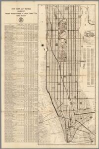 Nostrands map of New York house numbers and subway guide. Ohman Map Co.