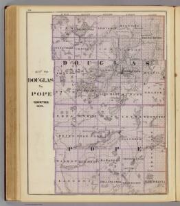 Map of Douglas and Pope counties, Minn.