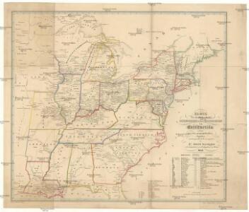 Karte der katholischen Diocesen und deren Missionen in Nordamerika nach den neuesten geographischen Angaben