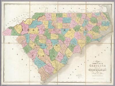 Map of North And South Carolina.