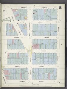 Manhattan, V. 1, Plate No. 8 [Map bounded by Thomas St., Church St., Murray St., Greenwich St.]