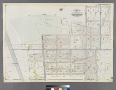 Double Page Plate No. 24: [Bounded by (Dyker Beach Park) Bay 8th Street, Fourteenth Avenue, 86th Street, Twelfth Avenue, 81st Street, Seventeenth Avenue, 86th Street, Bay 14th Street, Cropsey Avenue, Seventeenth Avenue and Warehouse Avenue.]