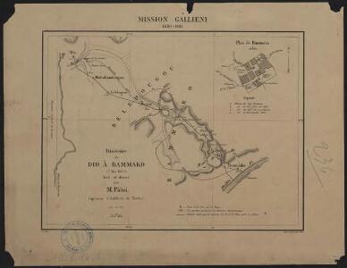 Mission Galliéni 1880-1881. Itinéraire de Dio à Bammako