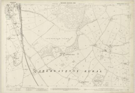 Monmouthshire XII.4 (includes: Abergavenny Rural; Abergavenny Urban; Llandeilo Bertholau; Llanfoist Fawr; Llanover Fawr) - 25 Inch Map