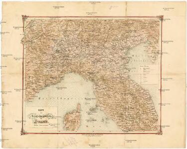 Karte des Kriegschauplatzes in Italien