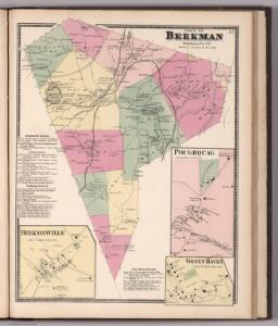 Town of Beekman, Dutchess County, New York.  (insets) Beekman.  Poughquag.  Green Haven.