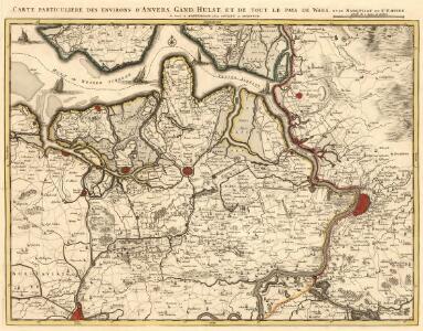 Carte Particuliere des Environs d'Anvers, Gand, Hulst, et de tout le Pays de Waes, et le Marquisat du St. Empire