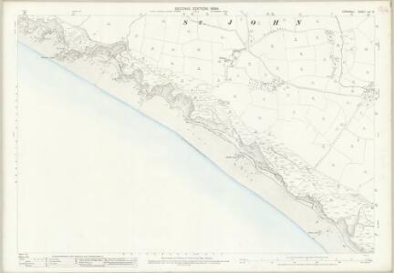 Cornwall LIV.8 (includes: Antony; Maker with Rame; Millbrook; St John) - 25 Inch Map