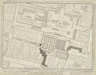 PLAN OF BEDFORD HOUSE, COVENT GARDEN, &c. TAKEN ABOUT 1690