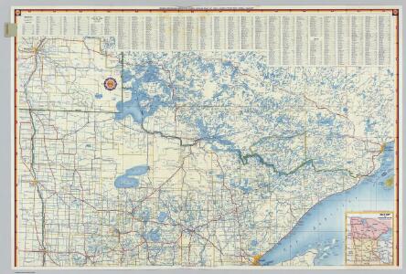 Shell Highway Map of Minnesota (southern portion).