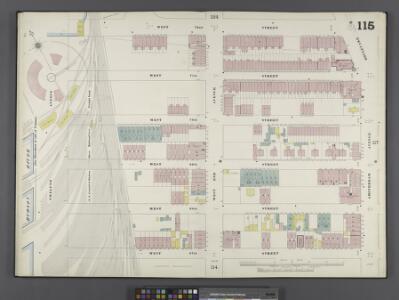 Manhattan, V. 6, Double Page Plate No. 115 [Map bounded by W. 72nd St., Amsterdam Ave., W. 67th St., 12th Ave.]