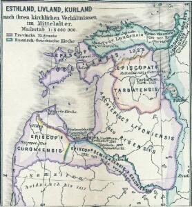Esthland, Livland, Kurland nach ihren kirchlichen Verhältnissen im Mittelalter