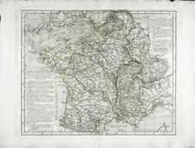 Carte physique ou géographie naturelle de la France