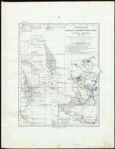 Originalkarte von Burton's und Speke's Entdeckungen in Innerafrika 1857 u. 1858