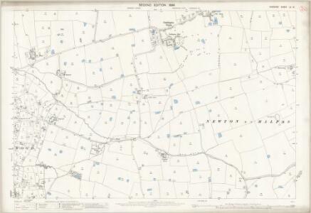 Cheshire LX.13 (includes: Cuddington; Newton by Malpas; Oldcastle; Threapwood) - 25 Inch Map