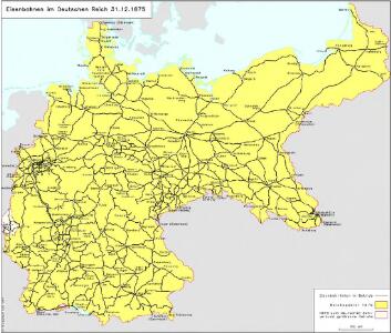 Eisenbahnen im Deutschen Reich 31.12.1875