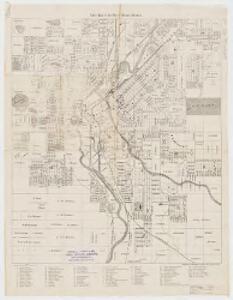Guide map to the city of Denver, Colorado
