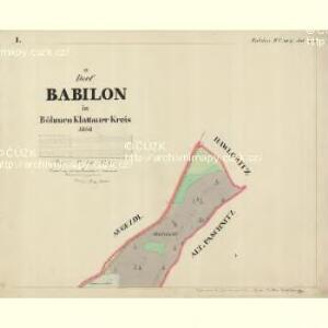 Babilon - c0053-1-001 - Kaiserpflichtexemplar der Landkarten des stabilen Katasters