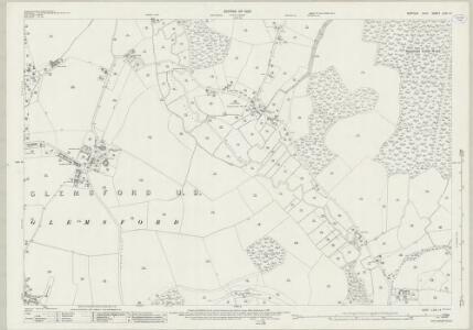 Suffolk LXIII.14 (includes: Glemsford; Long Melford; Stanstead) - 25 Inch Map