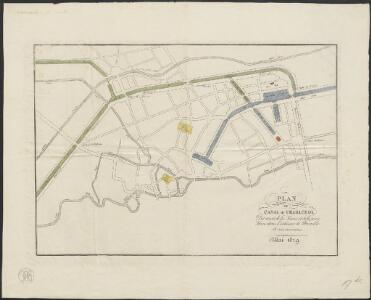 Plan du Canal de Charleroi, des cours de la Senne et de la petite Senne dans l'intérieur de Bruxelles et ses environs : mai 1829