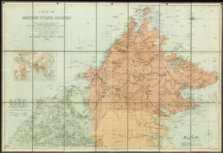 A map of British North Borneo.
