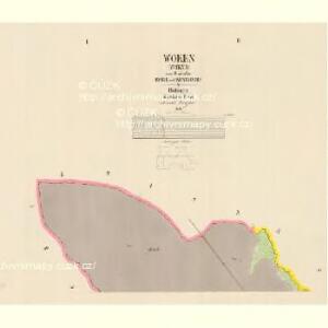 Woken (Wokna) - c5396-1-001 - Kaiserpflichtexemplar der Landkarten des stabilen Katasters