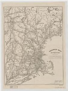 Railway map of the New England states : prepared expressly for the Pathfinder railway guide