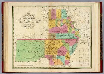 Map of the State of Missouri And Territory of Arkansas.