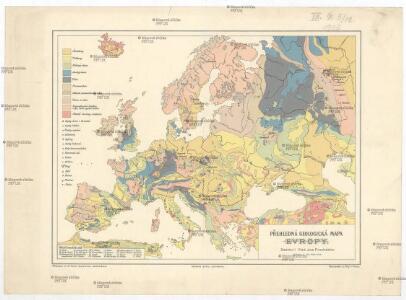 Přehledná geologická mapa Evropy