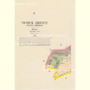 Vorder Zdirnitz (Předni Zdirnice) - c6184-1-002 - Kaiserpflichtexemplar der Landkarten des stabilen Katasters