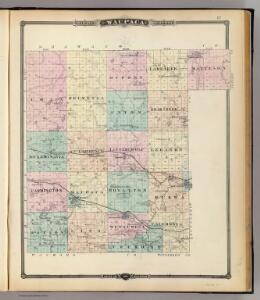 Map of Waupaca County, State of Wisconsin.