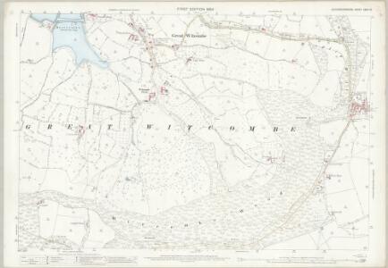 Gloucestershire XXXIV.10 (includes: Badgeworth; Brimpsfield; Brockworth; Cowley; Cranham; Great Witcombe) - 25 Inch Map