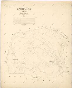 Katastrální mapa obce Zahrádka