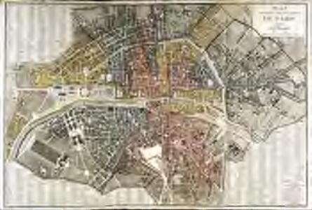 Plan routier de la ville et faubourg de Paris
