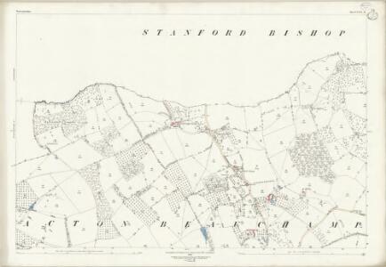 Worcestershire XXXII.13 (includes: Acton Beauchamp; Bishops Frome; Stanford Bishop) - 25 Inch Map
