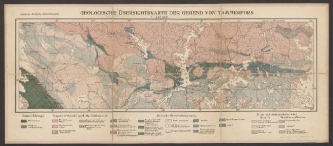 Geologische Übersichtskarte der Gegend von Tammerfors