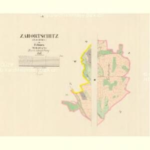 Zahortschnitz (Zahořcic) - c9042-1-002 - Kaiserpflichtexemplar der Landkarten des stabilen Katasters