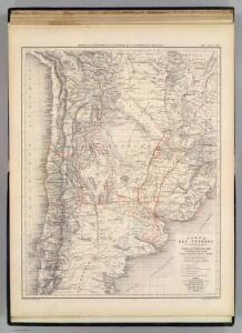 Carte des voyages du Dr. V. Martin de Moussy.
